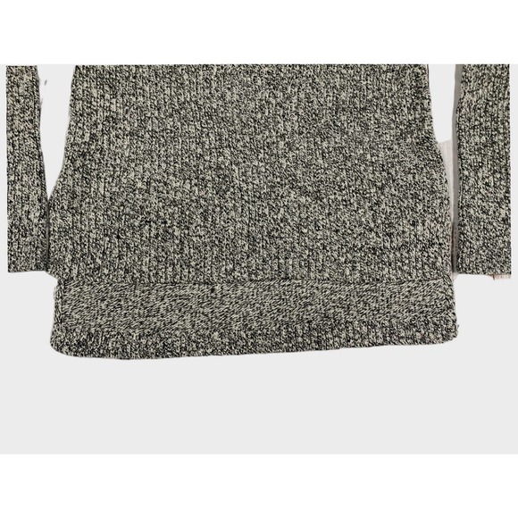 H&M Gray Black White Ribbed Wool Blend Long Sleeve Pullover Sz Med Casual - Picture 5 of 10